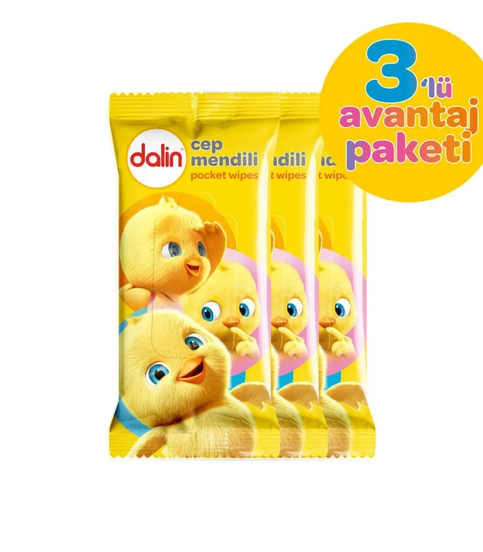 Dalin Klasik Islak Cep Mendil 3x15 Adet