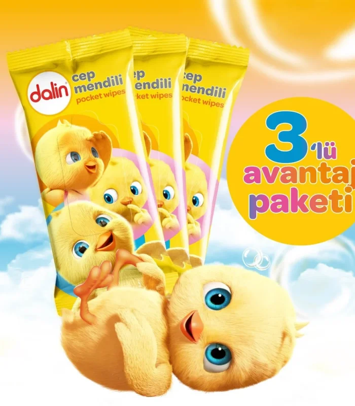 Dalin Klasik Islak Cep Mendil 3x15 Adet