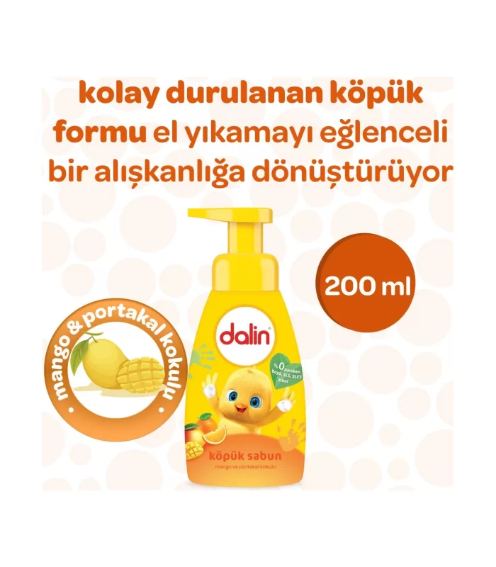 Dalin Köpük Sabun Mango Ve Portakal Kokulu 200 Ml