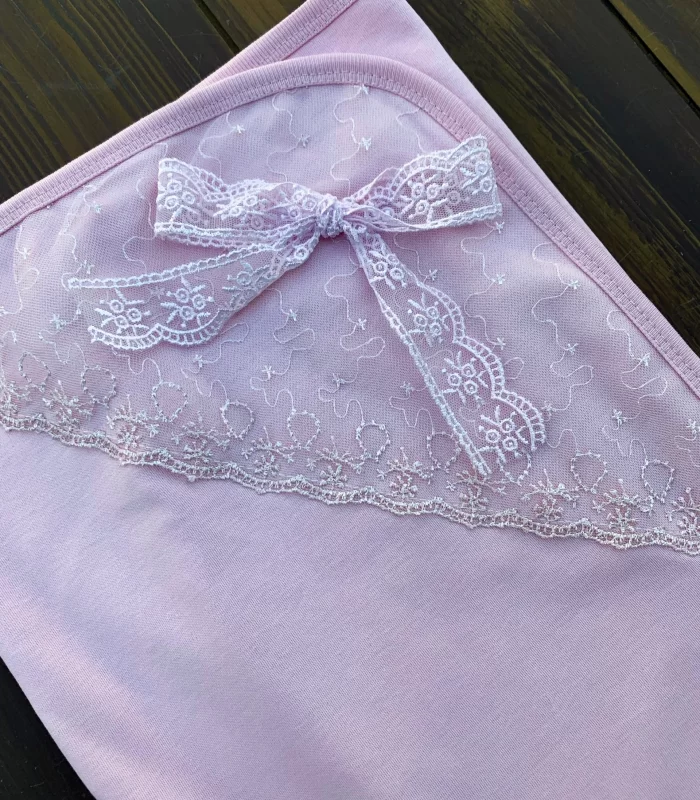 Dantel İşlemeli 10 Parça Yeni Doğan Hastane Seti Pembe