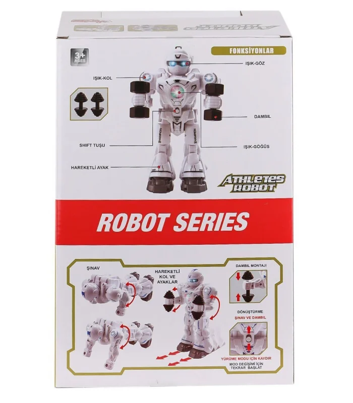 DF-6026 Işıklı ve Müzikli Hareketli Atletik Sporcu Robot -Vardem Oyuncak