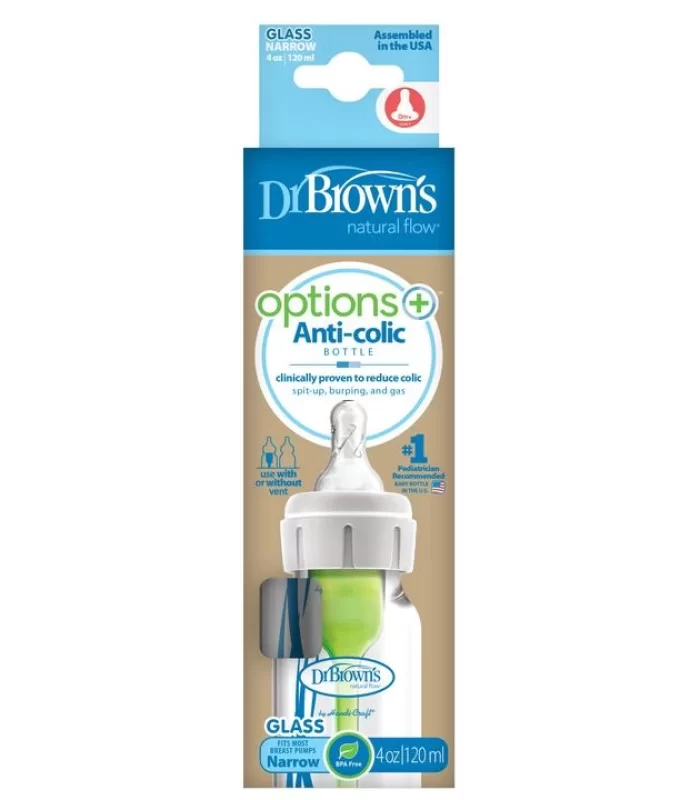 Dr Browns Cam Dar Ağız Biberon Antikolik 120 ml