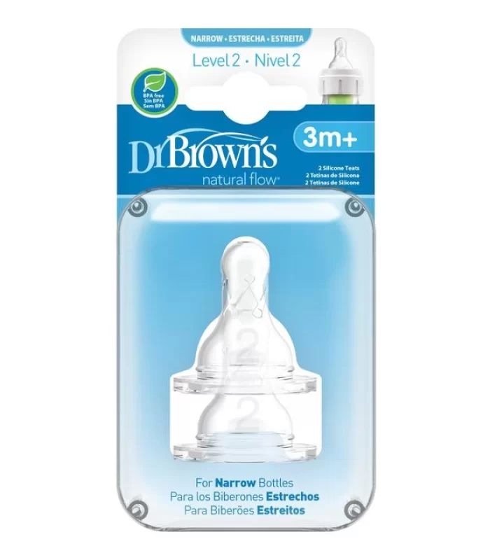 Dr Browns Dar Ağız 2.Evre 2Li Silikon Biberon Emziği