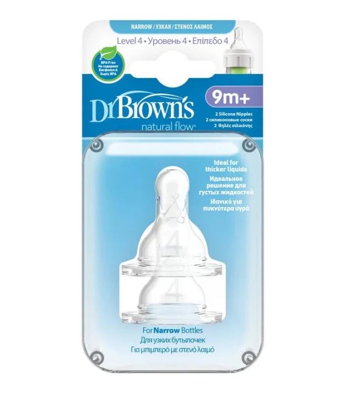 Dr Browns Dar Ağız 4.Evre 2Li Silikon Biberon Emziği