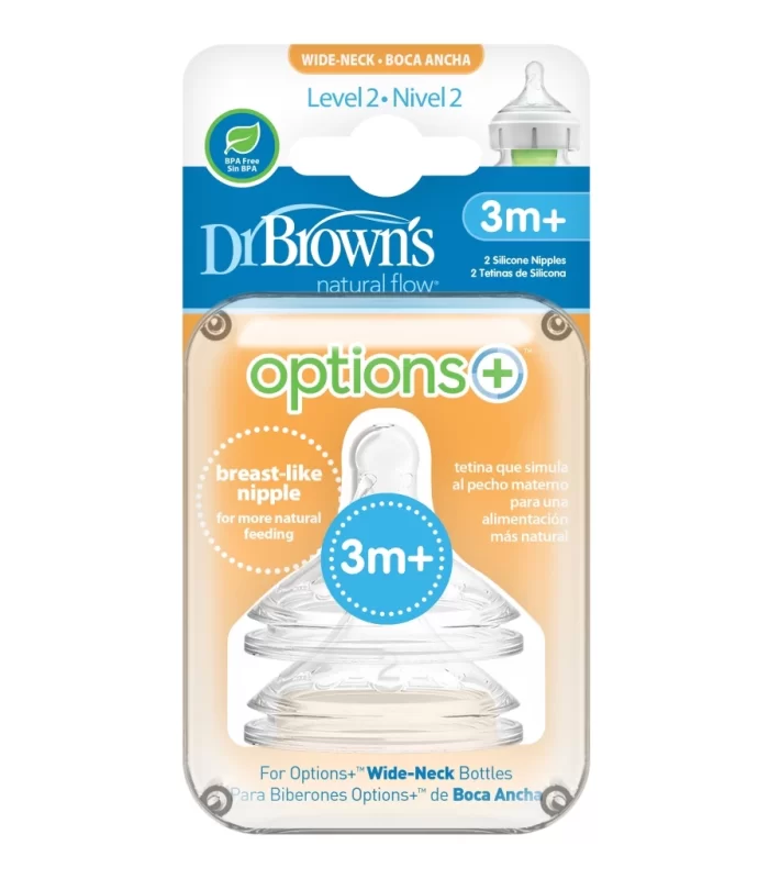 Dr Browns Geniş Ağız 2.Evre 2Li Silikon Biberon Emziği