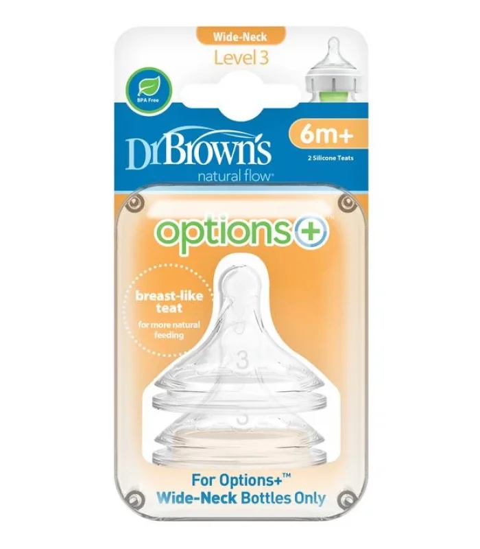 Dr Browns Geniş Ağız 3.Evre 2Li Silikon Biberon Emziği