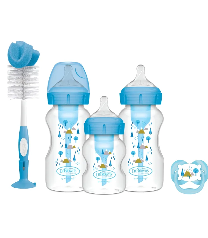 Dr.browns Geniş Ağız Anti Kolik Options+ Pp Biberon Hediye Seti Mavi
