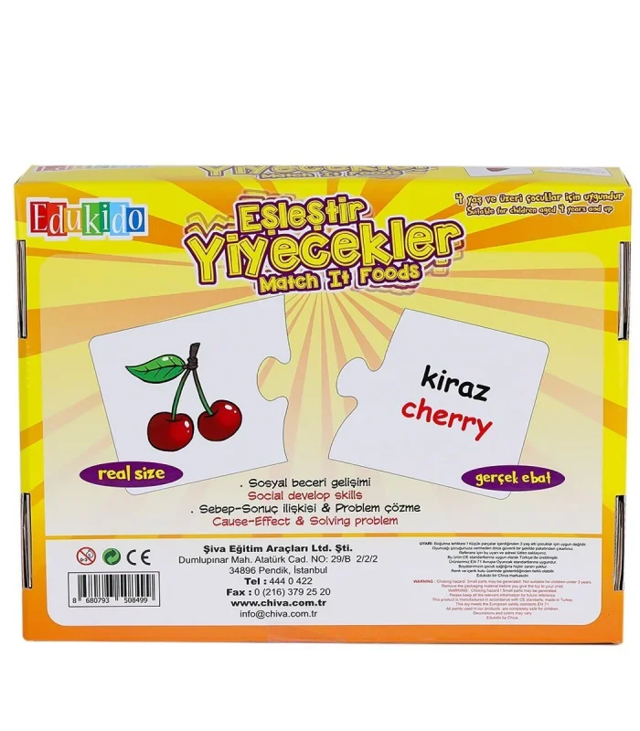 EDU-1002 Eşleştir Yiyecekler -Chiva