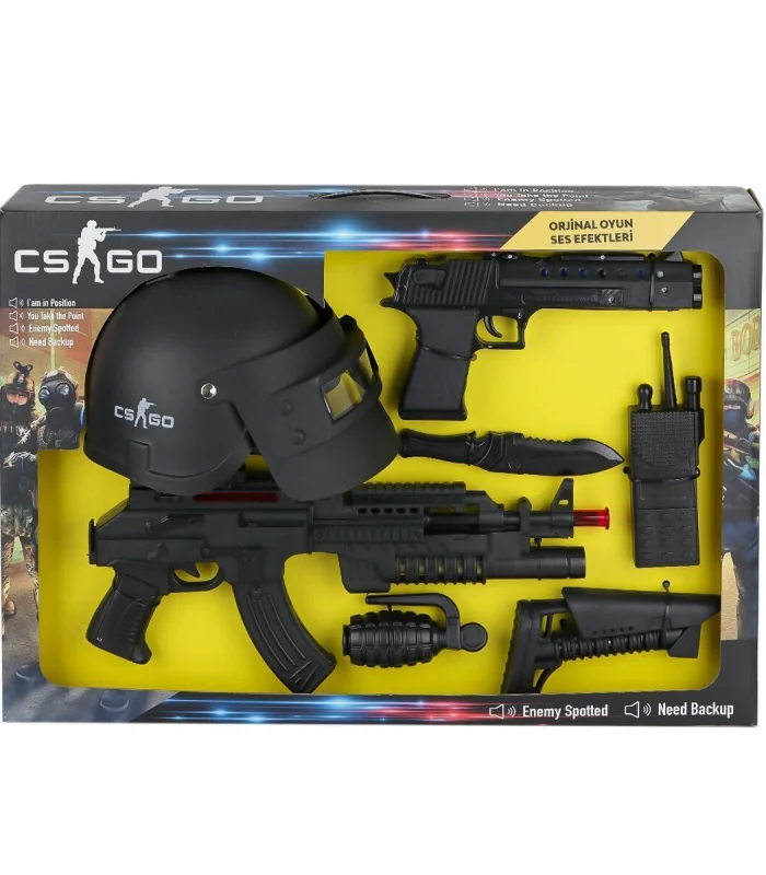 ER-120M CS Go Kask ve Silah Oyun Seti -Erdem Oyuncak