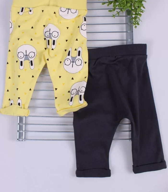 Erkek Bebek Desenli 2li Pantolon 3/12 Ay