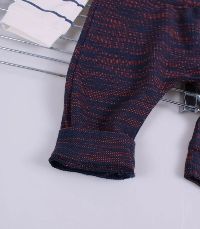 Erkek Bebek Desenli 2li Pantolon 3/12 Ay