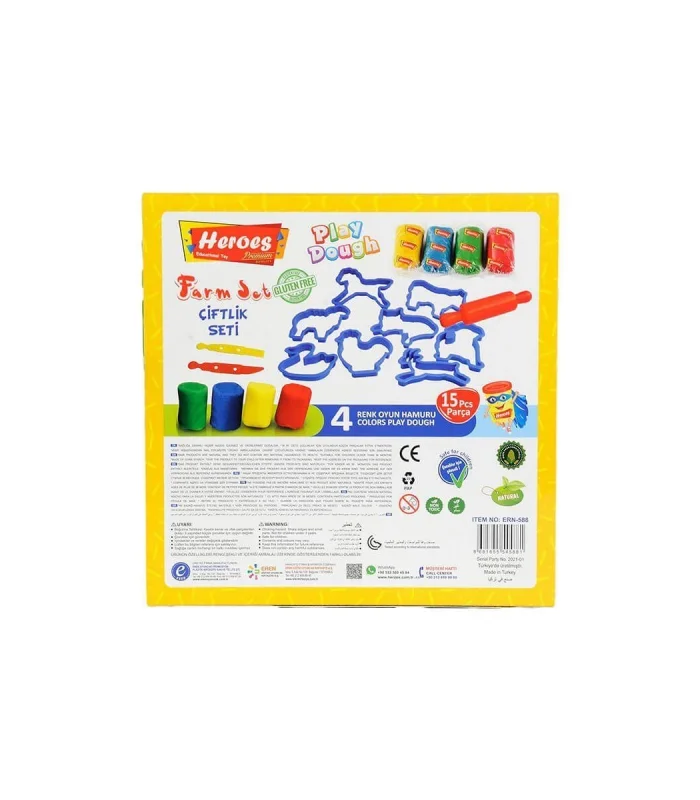 ERN-588 HEROES ORTA KUTULU ÇİFTLİK OYUN HAMURU SETİ