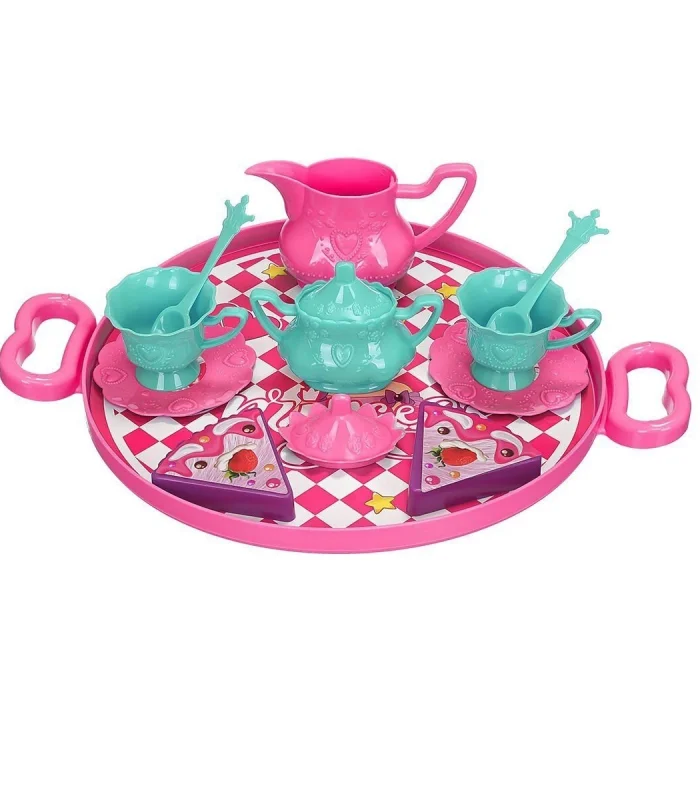 ERN-893 HEROES TOYS TEPSİLİ ÇAY VE KEK SETİ