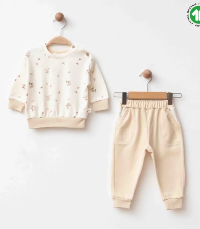 Eslenza Organik İkili Takım 2245 Ekru