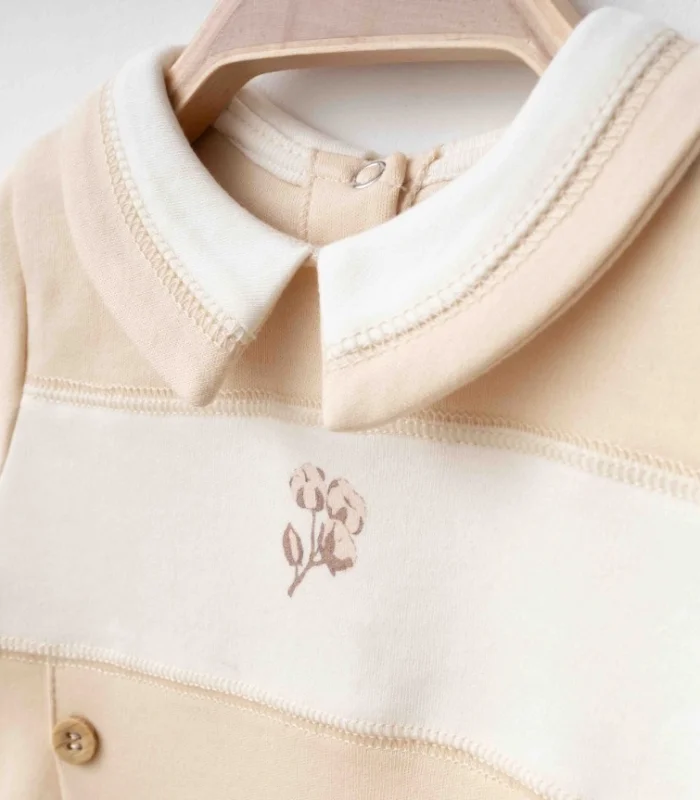 Eslenza Organik Şapkalı Tulum 2241 Bej