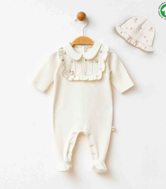 Eslenza Şapkalı Tulum 2240 Krem