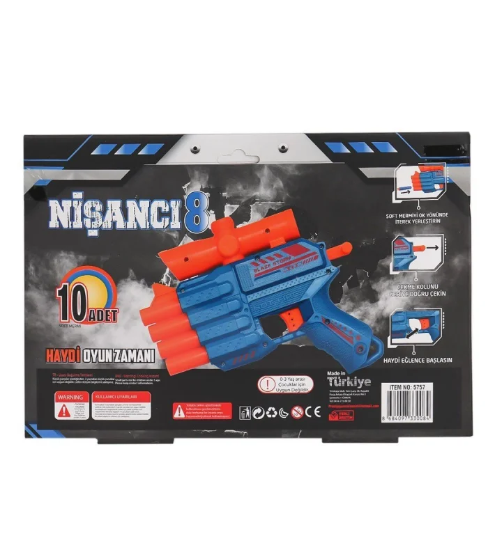 FAB 5757 4 Ağızlı Dart Atıcı Silah -Prestij Oyuncak