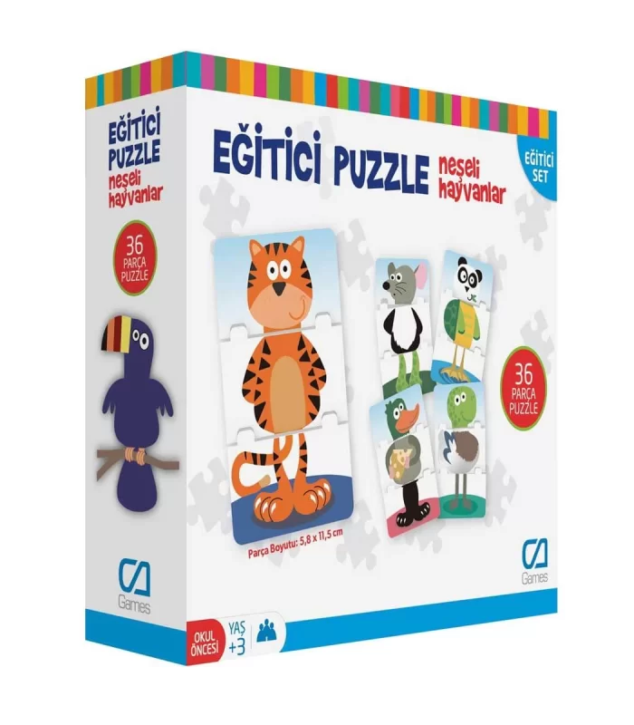 Games Eğitici Puzzle Neşeli Hayvanlar 36 Parça 5028