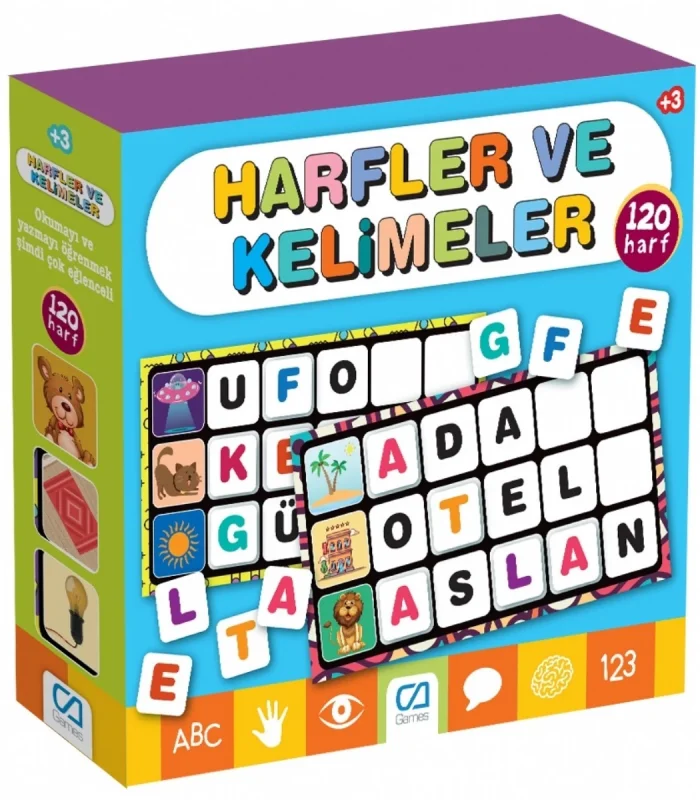 Games Harfler Ve Kelimeler Eğitici Kartlar 120 Harf 5129