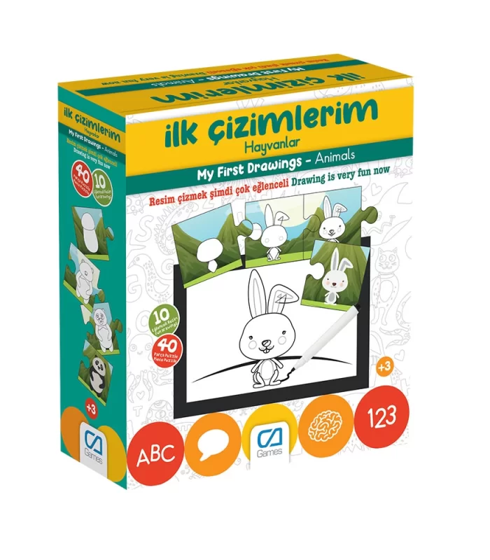 Games İlk Çizimlerim Hayvanlar 40 Parça 5205