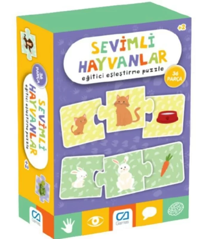 Games Sevimli Hayvanlar Eğitici Eşleştirme Puzzle 36 Parça 5128