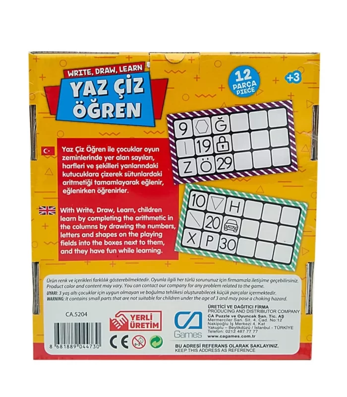 Games Yaz Çiz Öğren 5204