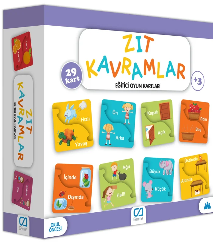 Games Zıt Kavramlar Eğitici Oyun Kartları 29 Kart 5045