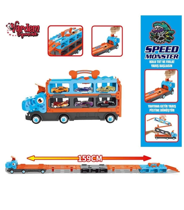 GD001 Parkurlu Araba Fırlatan Dinazor -Vardem Oyuncak