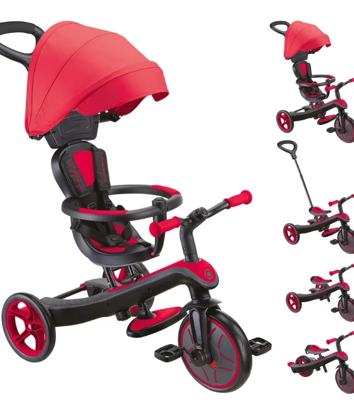 Globber Explorer 4in1 Trike Bisiklet Kırmızı