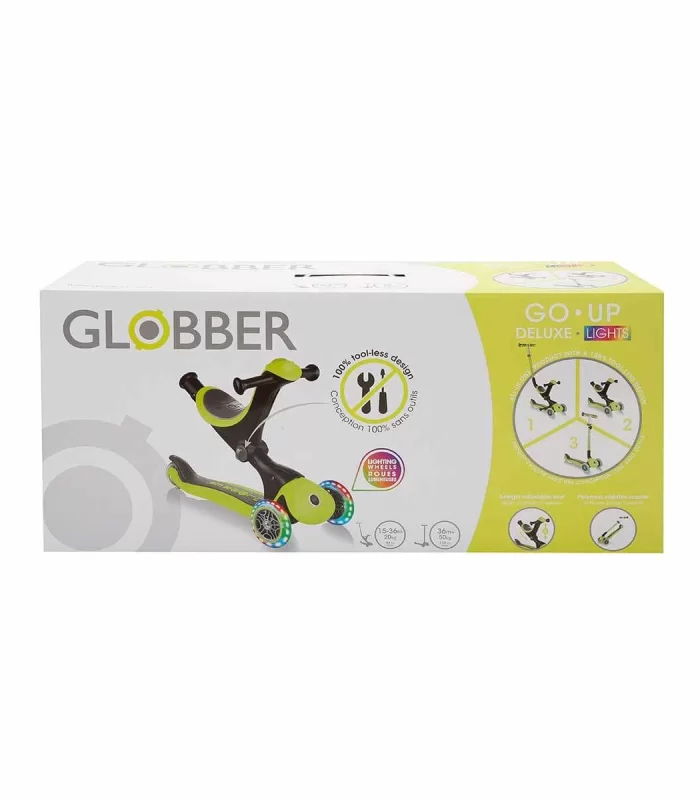 Globber Go Up Deluxe Scooter (ışıklı) Yeşil