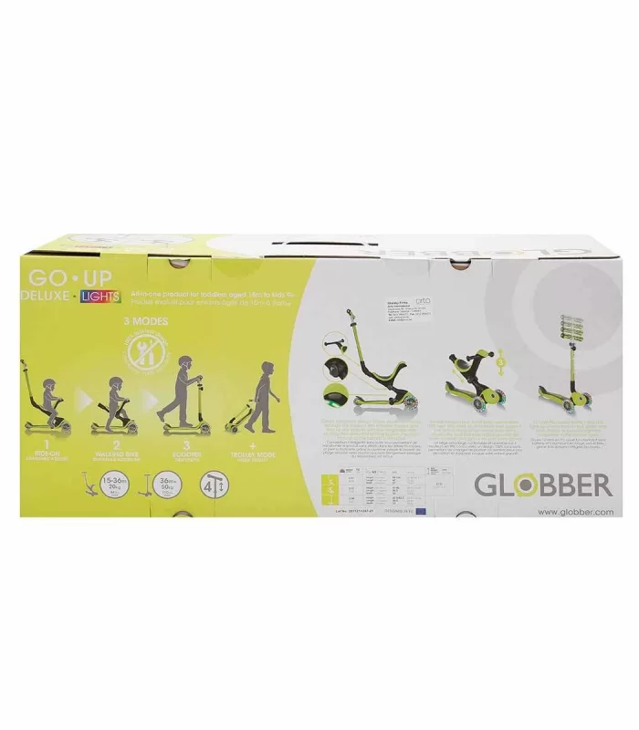 Globber Go Up Deluxe Scooter (ışıklı) Yeşil
