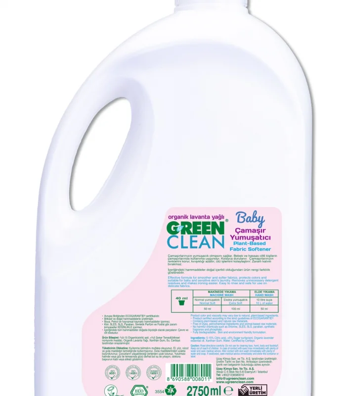 Green Clean Baby Bitkisel Çamaşır Yumuşatıcı 2750 ml