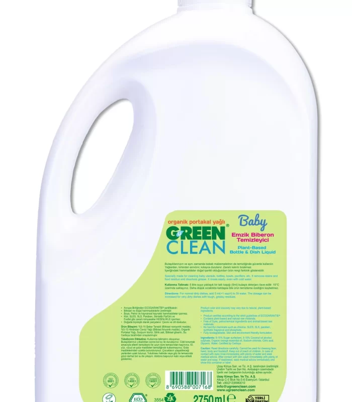 Green Clean Baby Bitkisel Emzik Biberon Temizleyici 2750ml