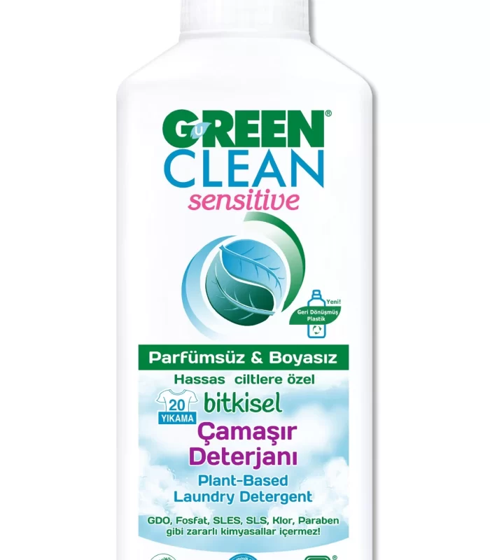 Green Clean Sensitive Parfümsüz Bitkisel Çamaşır Deterjanı 1000 Ml