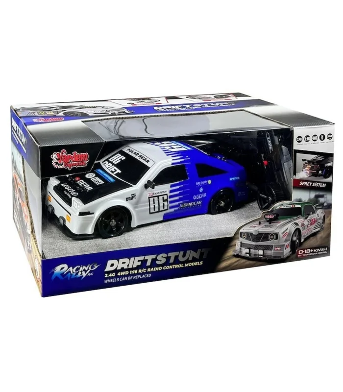 HB-SC16A07 Kumandalı  4x4 Drift Araba Işıklı ve Buharlı 1:16 -Vardem