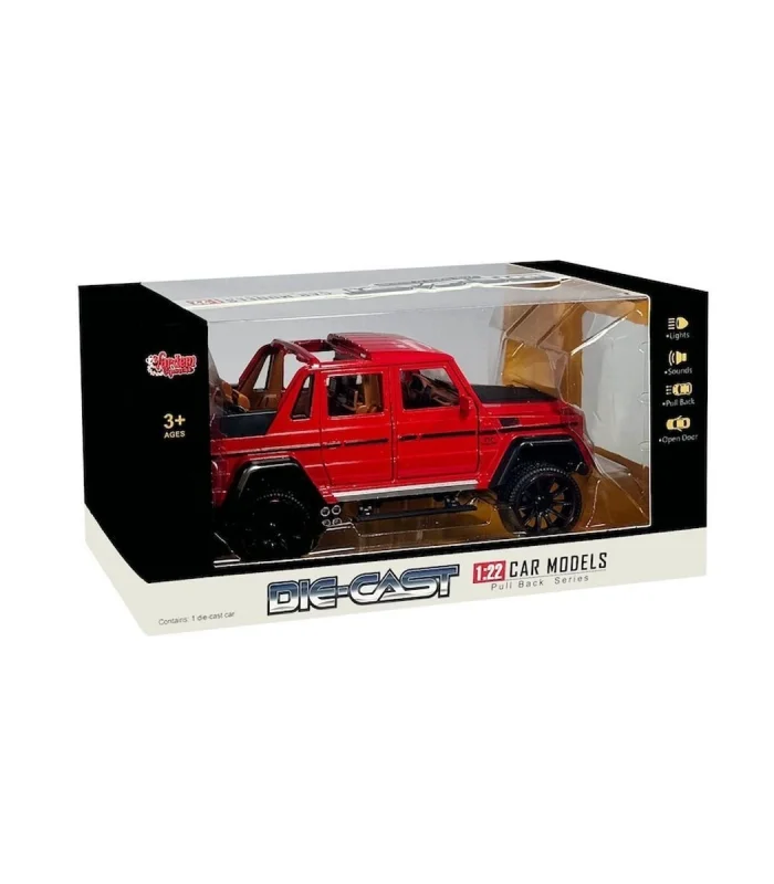 HCL-902 Çek Bırak 1:22 Sesli ve Işıklı Metal Jeep -Vardem
