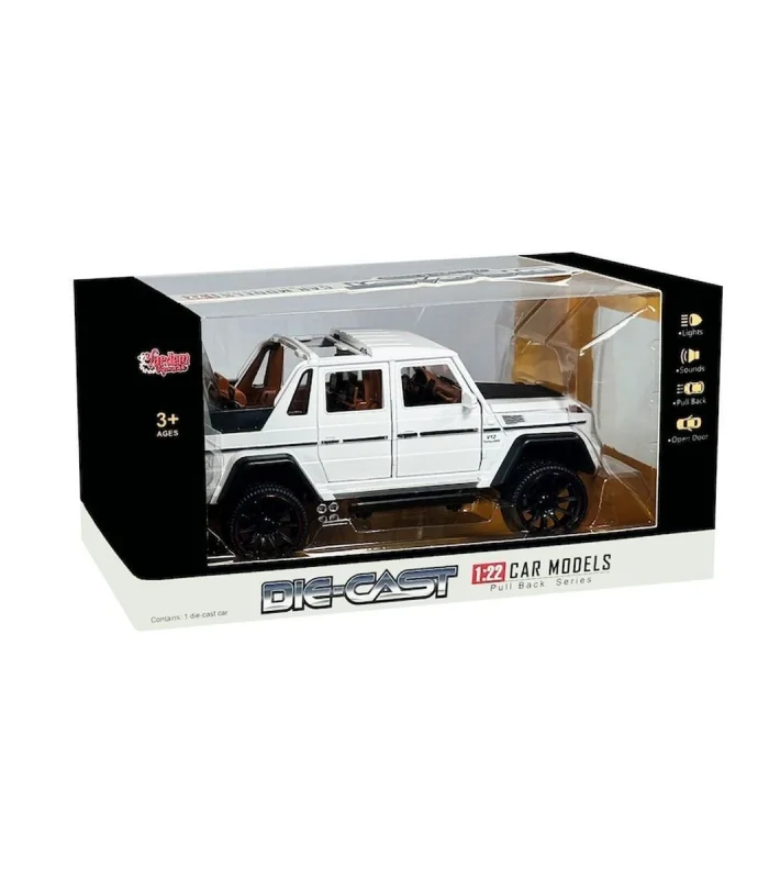 HCL-902 Çek Bırak 1:22 Sesli ve Işıklı Metal Jeep -Vardem