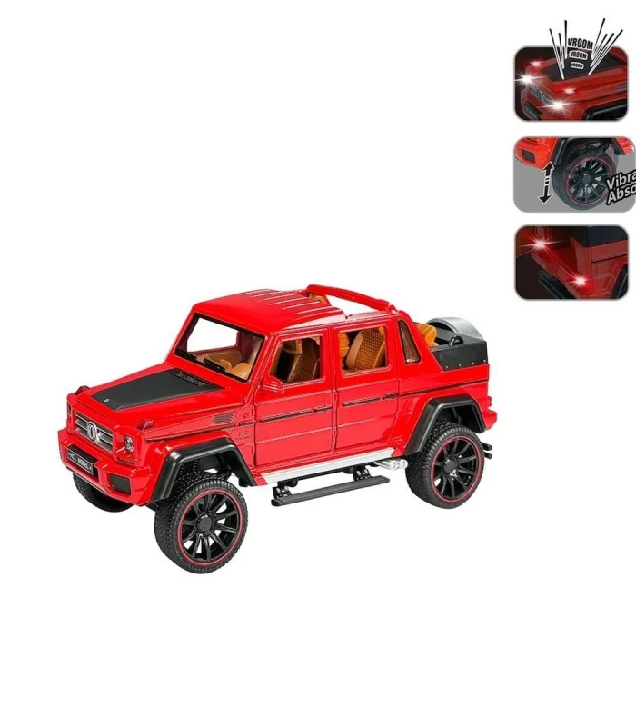 HCL-902 Çek Bırak 1:22 Sesli ve Işıklı Metal Jeep -Vardem