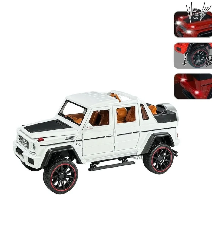 HCL-902 Çek Bırak 1:22 Sesli ve Işıklı Metal Jeep -Vardem