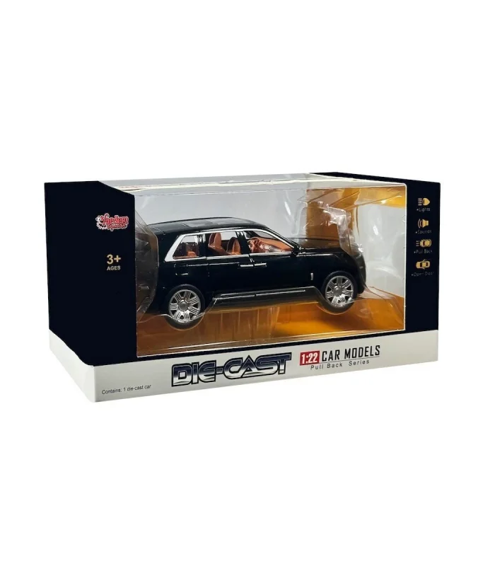 HCL-906 Çek Bırak 1:22 Sesli Ve Işıklı Sanruflu RR Metal Araba -Vardem Oyuncak