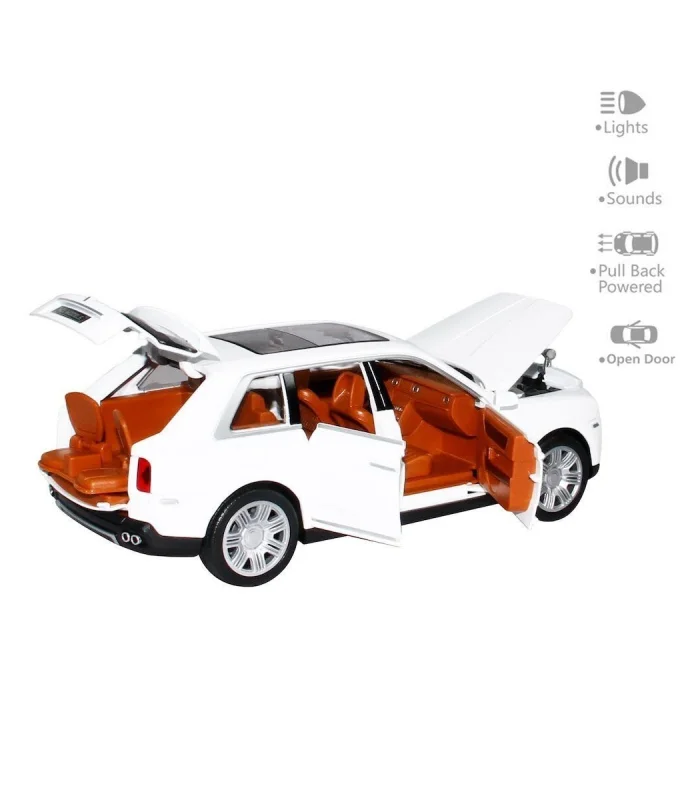 HCL-906 Çek Bırak 1:22 Sesli Ve Işıklı Sanruflu RR Metal Araba -Vardem Oyuncak