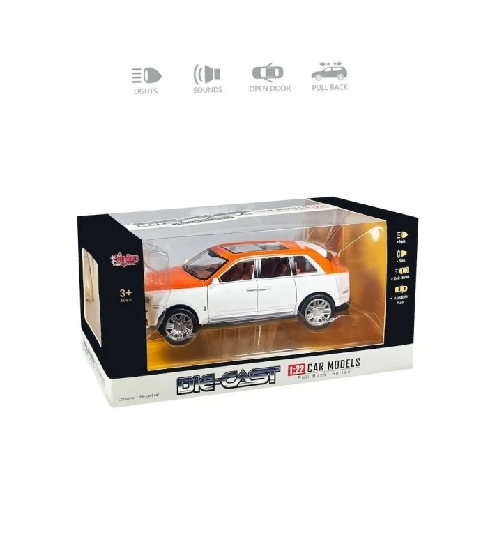 HCL806 Çek Bırak 1:22 Sesli ve Işıklı Metal Araba