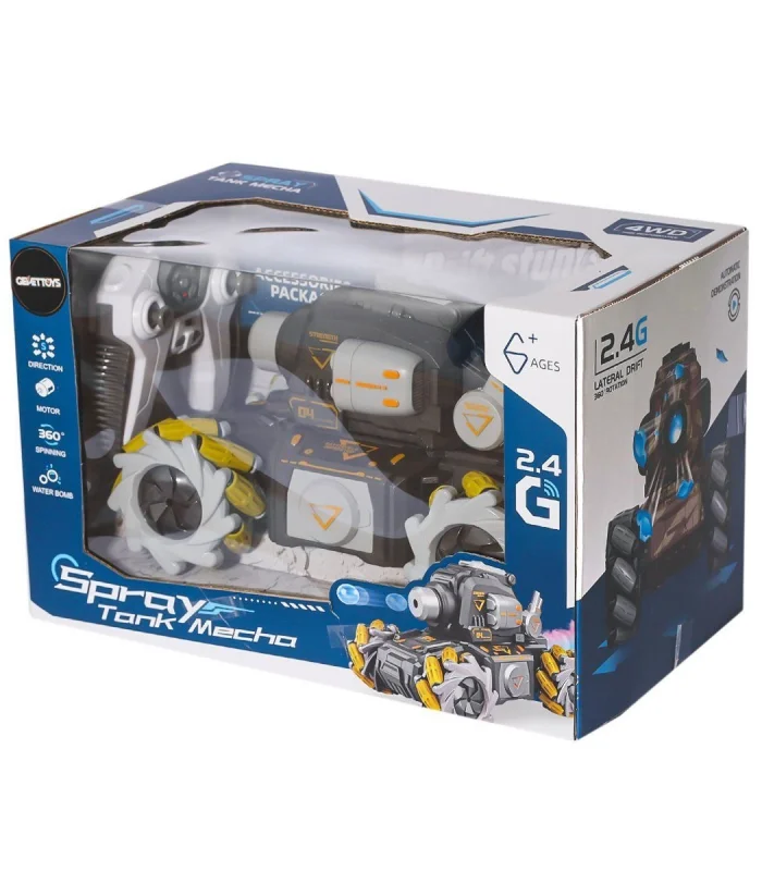 HD3400 Kumandalı Drift Yapan Su Atan Tank Mecha -Gepettoys