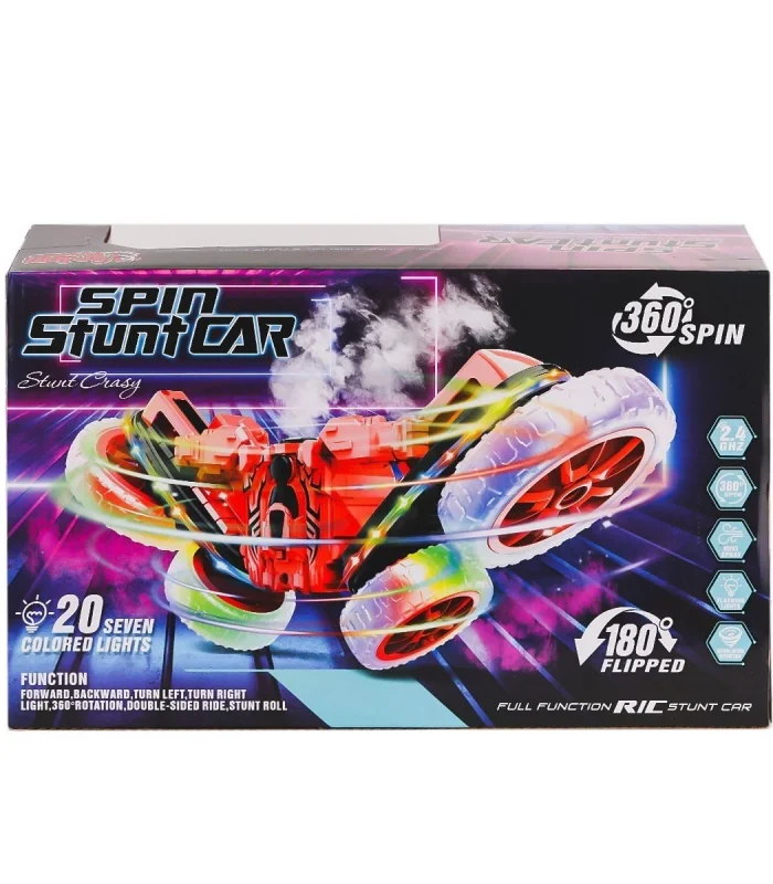 HG-4-45 Kumandalı Işıklı Buharlı Stunt Spin Araba -Vardem Oyuncak