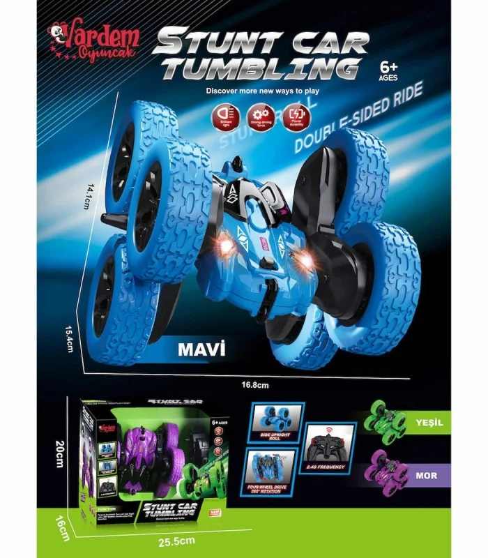 HG6-03 Kumandalı Şarjlı 2.4 Ghz 6 Teker Akrobat Araba