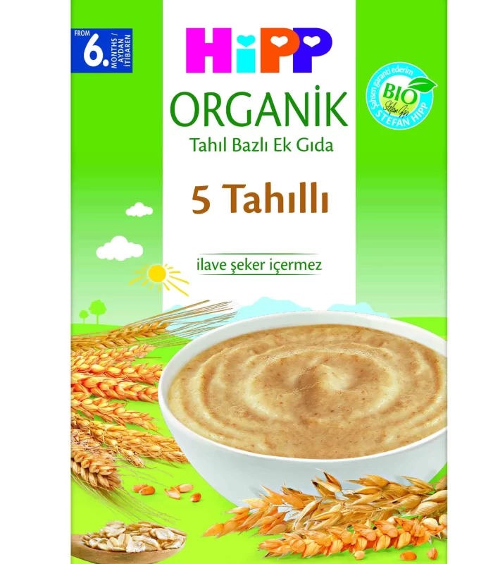 Hipp Organik 5 Tahıllı Tahıl Bazlı Kaşık Maması 200 Gr
