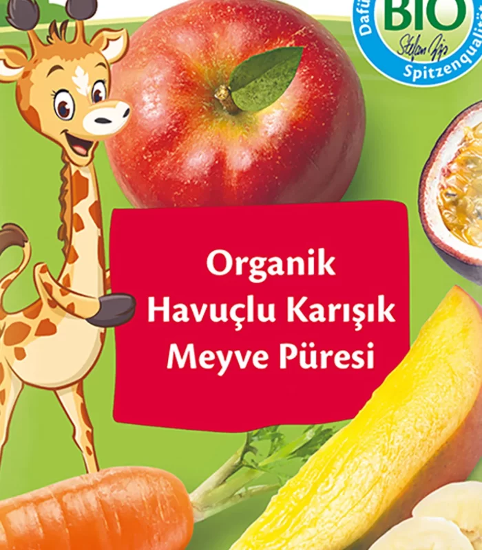 Hipp Organik Havuçlu Karışık Meyve Püresi 100 Gr