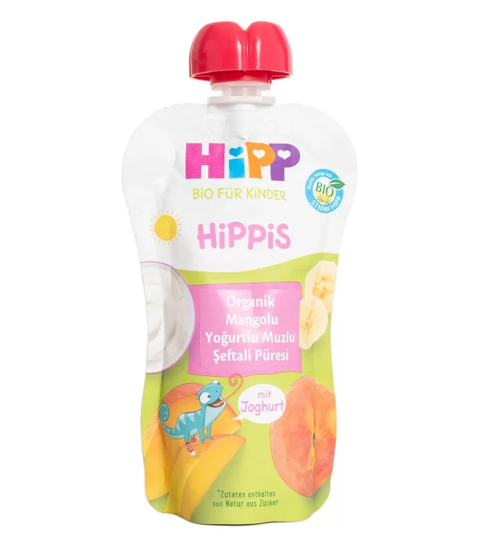 Hipp Organik Mangolu Yoğurtlu Muzlu Şeftali Püresi 100 Gr