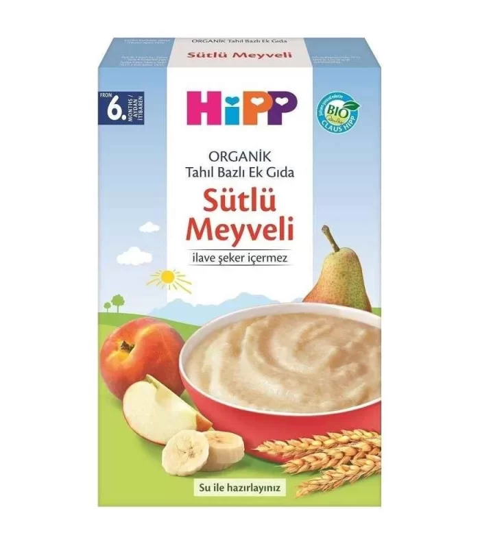 Hipp Organik Sütlü Meyveli Tahıl Bazlı Ek Gıda 250 Gr