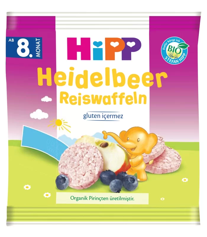 Hipp Organik Yabanmersinli Pirinçli Bebek Gofreti 30 Gr